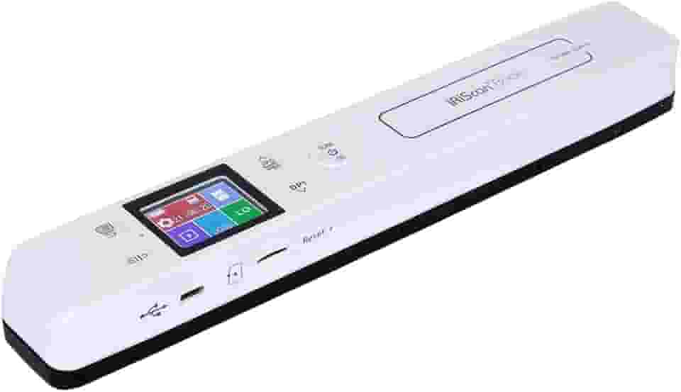 IRIScan Book scanner portátil bateria sem fios - v7: digitalizar documentos A4, editor de PDF gratuito, digitalização para Word, PDF, XLS, cartão SD, digitalização via USB, Win Mac