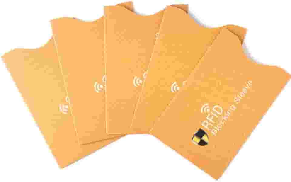 CARBONO BRASIL 5 Envelopes Rfid Bloqueador Cartão De Crédito e Debito Contactless GOLD CARBONO BRASIL