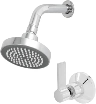 Kit Ducha Articulável para Piscina e Área Externa - Chuveiro Slim 100mm com Registro, Acabamento Cromado(Cromado)