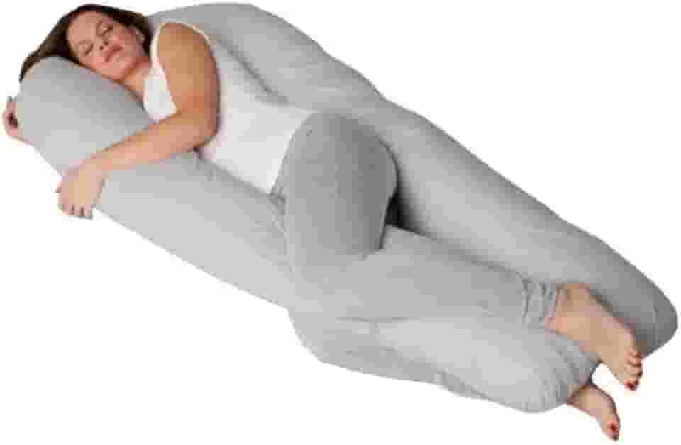 Travesseiro de corpo para gestantes (Cinza)