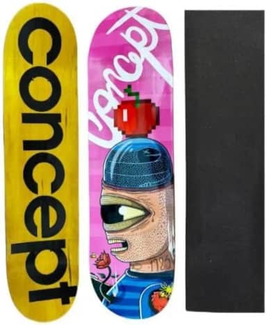 Shape De Skate Profissional Com Lixa Emborrachada - Concept Skateboards