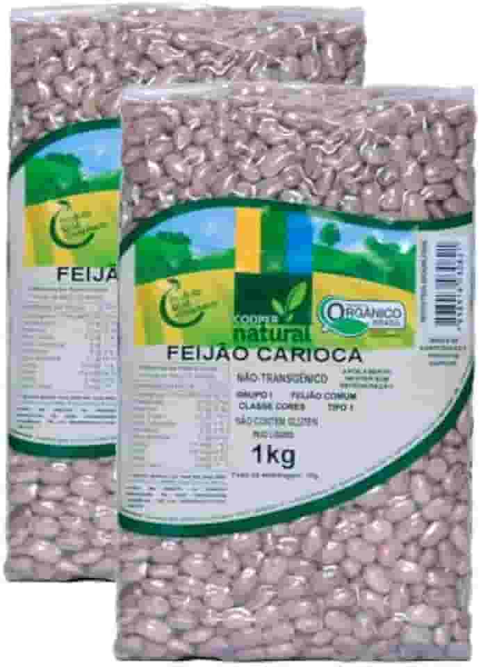 Kit 2X: Feijão Carioca Orgânico Coopernatural 1kg