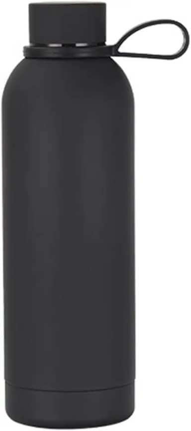 Garrafa TéRmica de áGua 500ml PortáTil, AçO Inox 304 Boca Estreita Garrafa TéRmica, Antivazamento, MantéM Bebidas Quentes e Geladas Por 12h, Ideal para Esportes, Viagens, Academia (Preto)