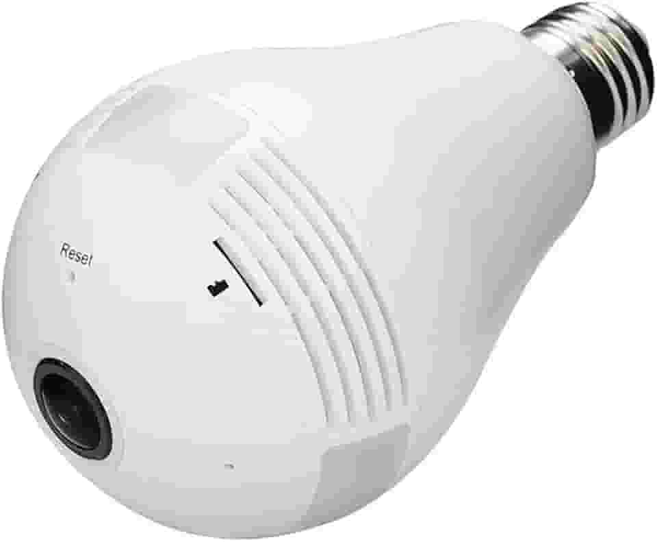 Lâmpada Espiã Câmera íPega Segurança Led 360 Panorâmica Wifi