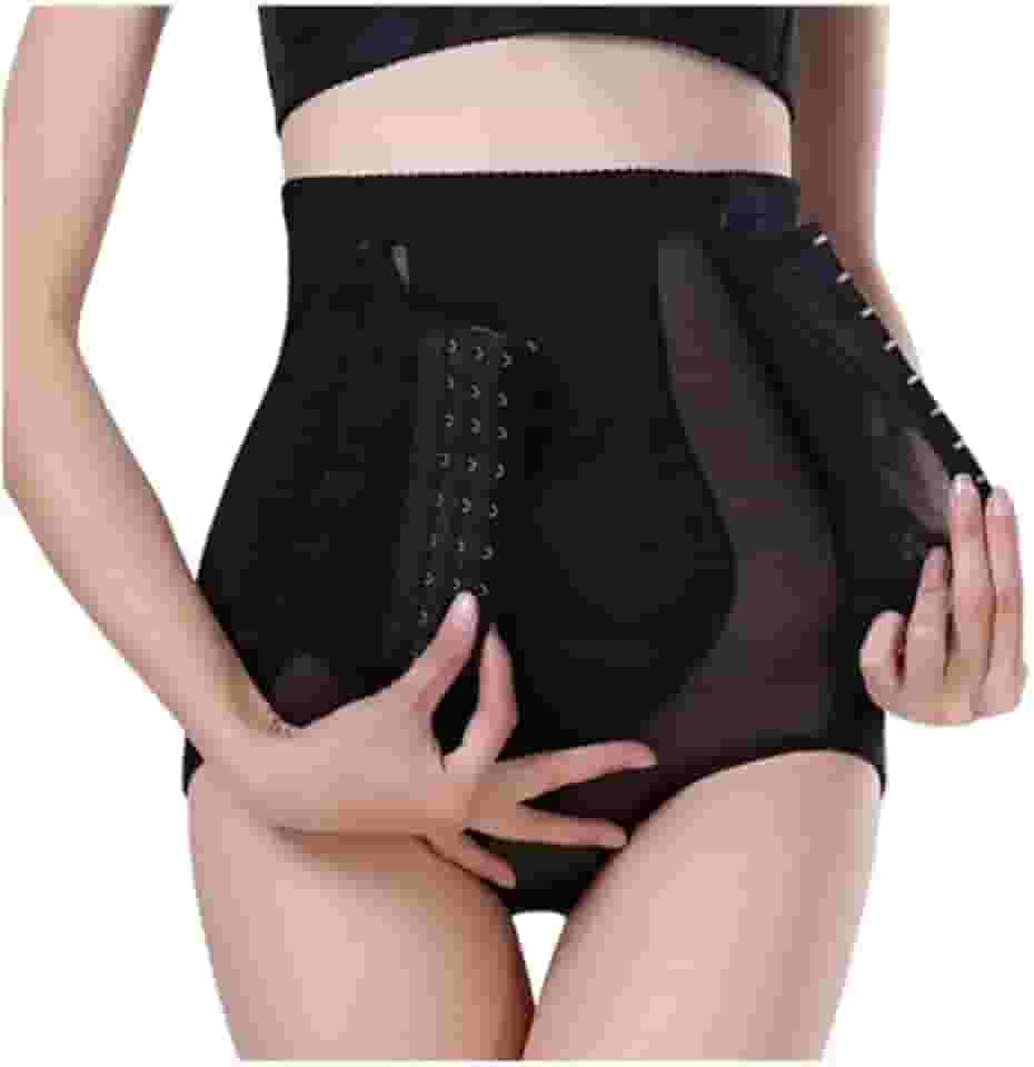 Cinta Calcinha Modeladora XXL Aperta Barriga Alta Compressão Flores Pretas, Ajustável com 3 Níveis tamanho Extra Grande