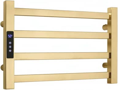 Toalheiro Elétrico Aço Inox Térmico Display Digital 30x45 - Dourado - 110V