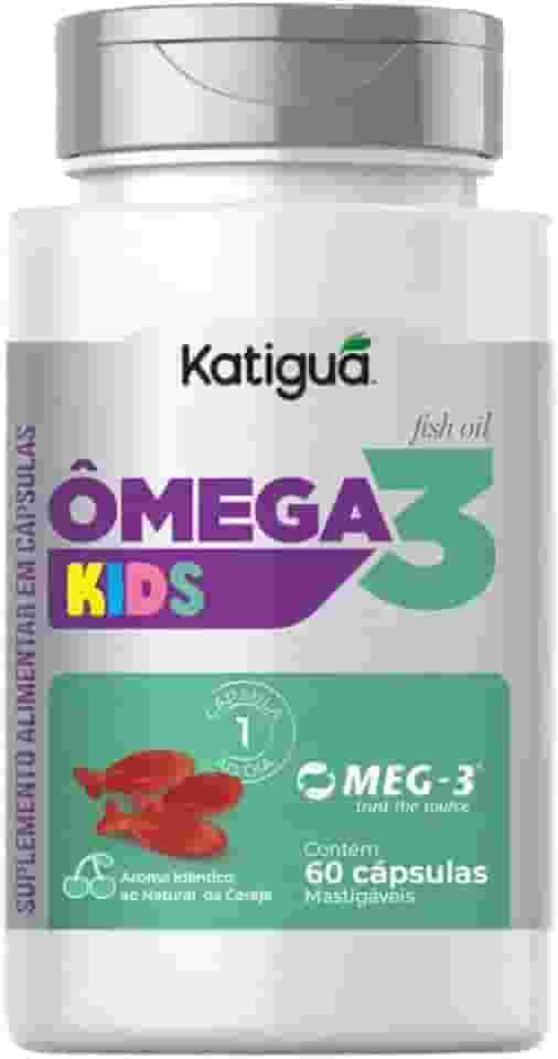 Katiguá, Ômega 3 + Vitamina E, Kids, MEG-3, EPA + DHA, Fish Oil, 60 Cápsulas Soft Gel • 60 doses