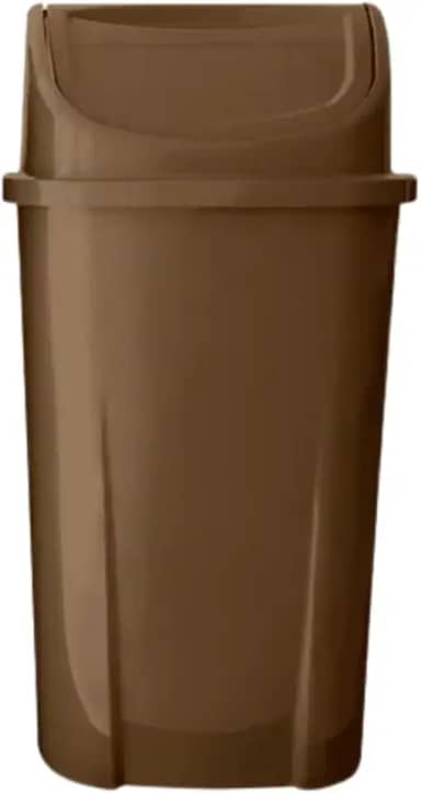 Lixeira de Cozinha Reforçada com Sistema Vai e Vem, Ideal para Coleta Seletiva e Reciclagem na Cozinha(Marrom)