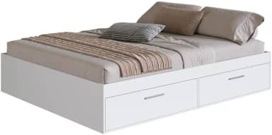 Cama Casal Queen com 4 Portas Basculantes Ct1160 200x160cm Branco - Art In Móveis