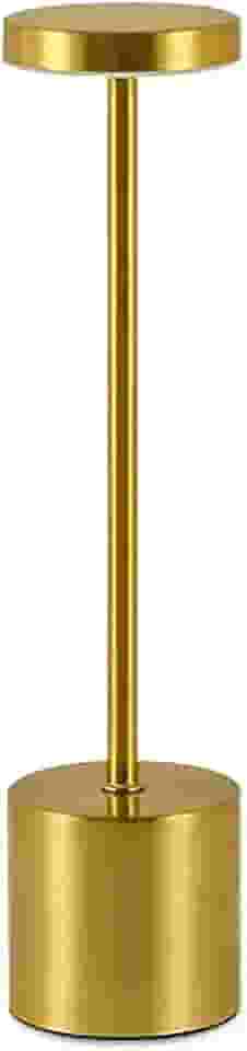 BEMMY Luminária de Mesa,Luminária Abajur Mesa Led 1800mAh Dimerizável Sem Fio Recarregável, Toque Candeeiro de Mesa USB Luz Noturna, Iluminação de 3 Tons