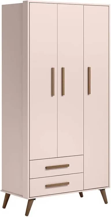 Guarda Roupa Roupeiro Infantil Qencanto Retrô Qmovi Rosa