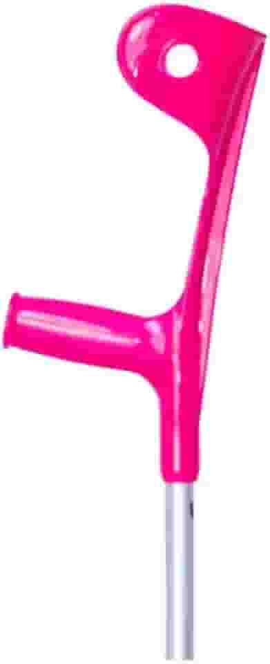 Muleta Fixa Canadense Ajustável em Alumínio Rosa Pink Pop Sequencial 100kg com 10 Níveis de Altura