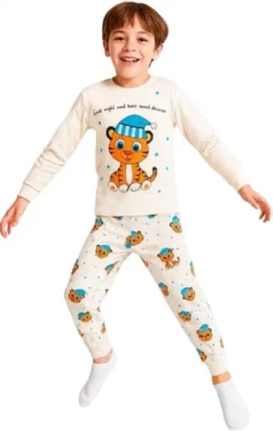 Pijama Infantil de Inverno 100% Algodão – Conforto e Qualidade para as Noites de Frio (BR, Idade,1, 2, 3, 4, 6, 8,10, Regular, Preto)