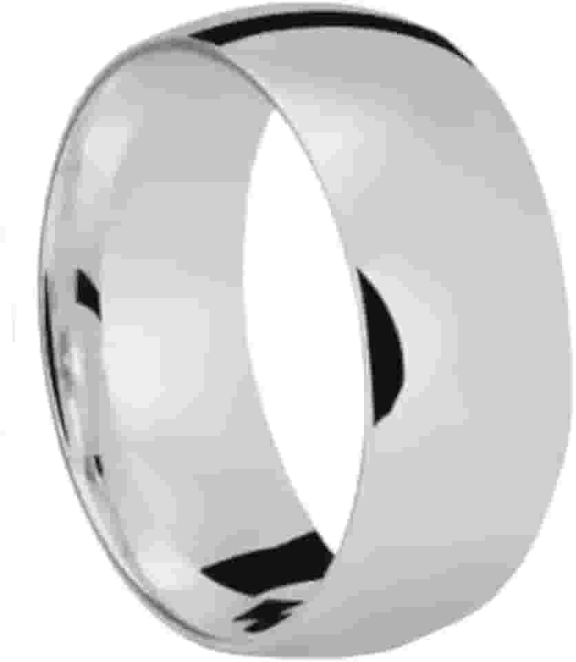 Aliança 8mm Prata 925 Grossa, Unissex, Namoro