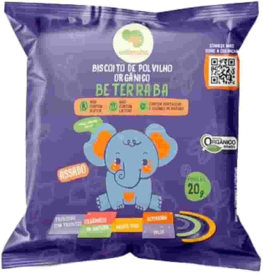 Biscoito de Polvilho Beterraba Vegano Orgânico Crilancha 20g