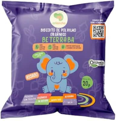 Biscoito de Polvilho Beterraba Vegano Orgânico Crilancha 20g