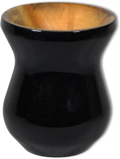 Cuia Madeira Nobre Imbuia Chimarrão Perolizada Preta