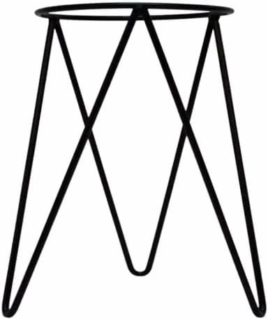 Suporte Tripé para Vaso Chão Planta Aço Preto 27x40 nv512p