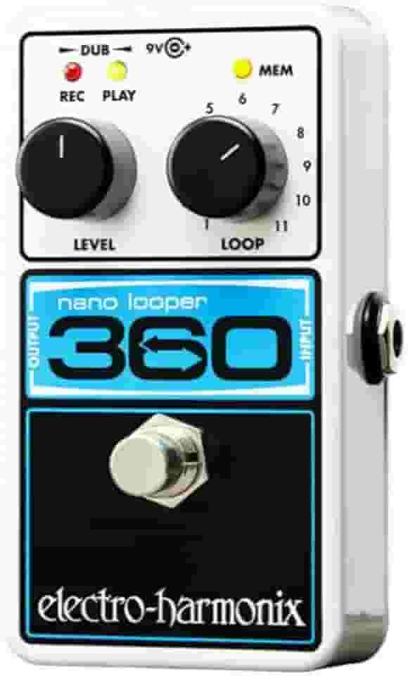Electro-Harmonix Pedal de efeitos Looper para guitarra Nano Looper 360