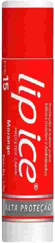 Lip Ice® Protetor Labial Fps15 Protege e hidrata os lábios - Morango 3.5G