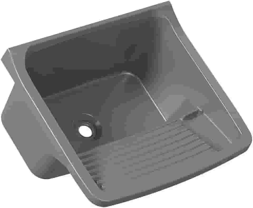 Tanque Plástico Astra 40L p/lavar roupas - Prata 57,9x52cm