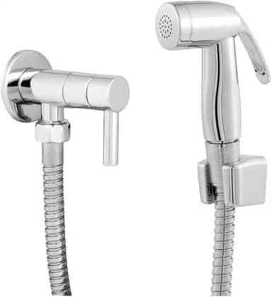 Ducha Higiênica de Metal Cromada com Gatilho, Volante ABS, Acionamento 1/4 de Volta