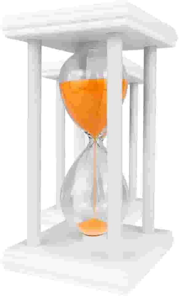 Ampulheta de Madeira Temporizador Relogio de Areia 30min ou 60min Design Sofisticado para Decoração de Mesa Escritório Sala Quarto ou Restaurante (30 Min)