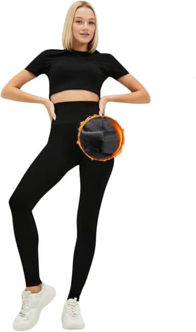 Calça Feminina Flanelada Segunda Pele Forrada Sem Pé Termica