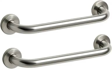 Kit 2 Barras de Apoio 80cm Aço Inoxidável Polido Barra de Apoio para Box Banheiro Idoso Premium