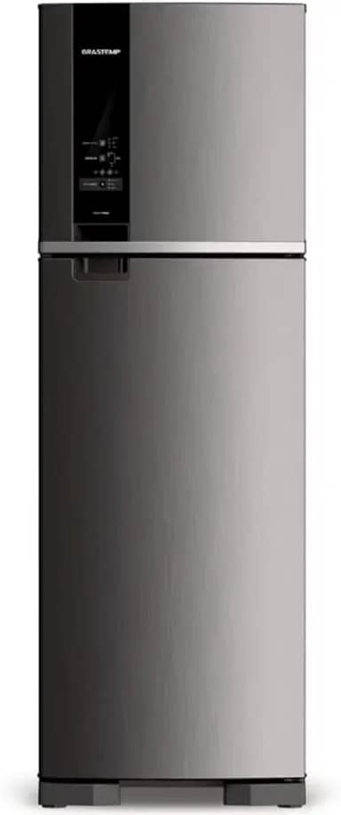Geladeira Brastemp Frost Free Duplex 400 litros cor Inox com Freeze Control - BRM54JK 110V