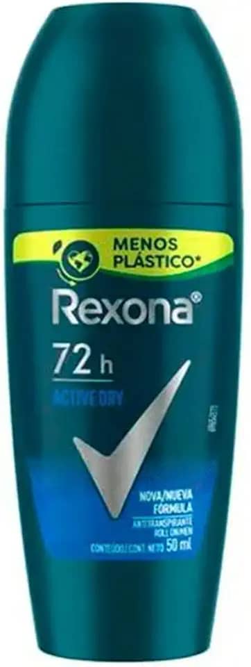 Rexona Desodorante Antitranspirante Masculino Rollon Active Dry 50Ml (A Embalagem Pode Variar)