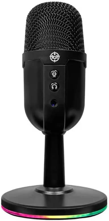 Microfone Condensador TGT Anzer V3 | Cardioide | RGB Rainbow | USB Plug and Play | Preto | TGT-ANZRV-BL02