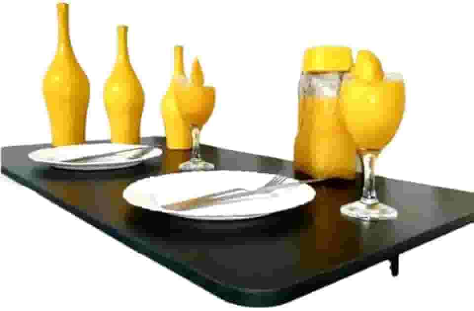 Mesa De Parede Dobravel Moderna Para Cozinha Café Jantar (Preto)