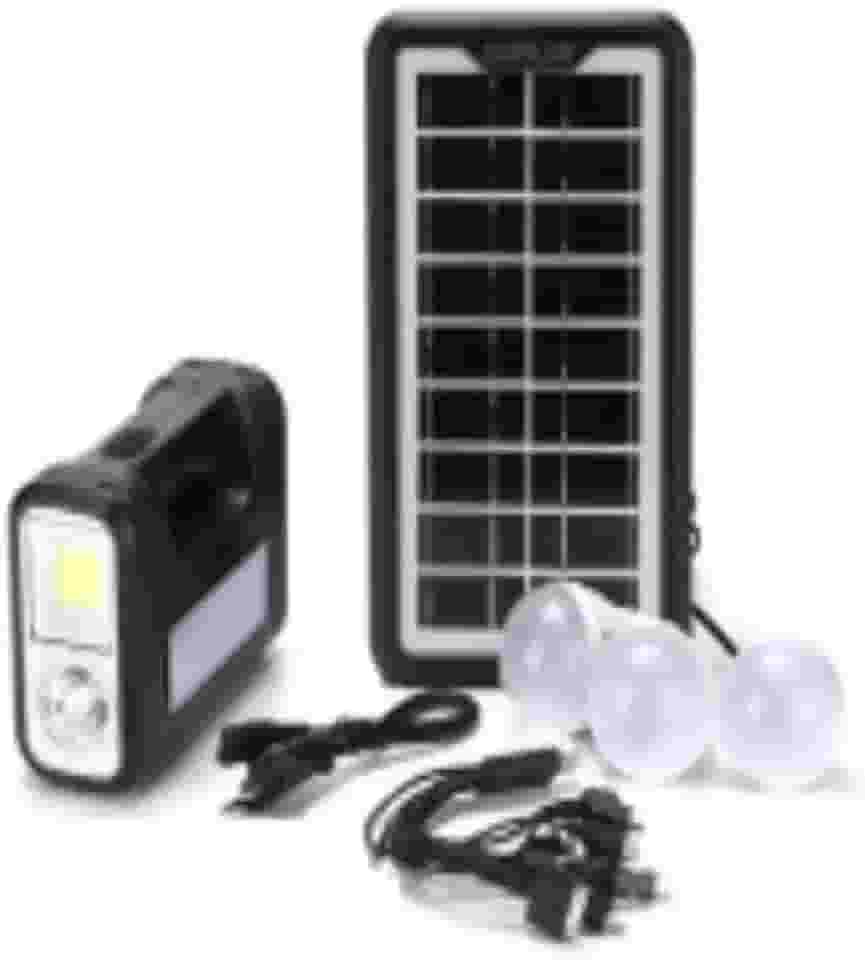 KIT PLACA SOLAR PORTATIL 3 LAMP. LED LUZ EMERGENCIA LK-3102