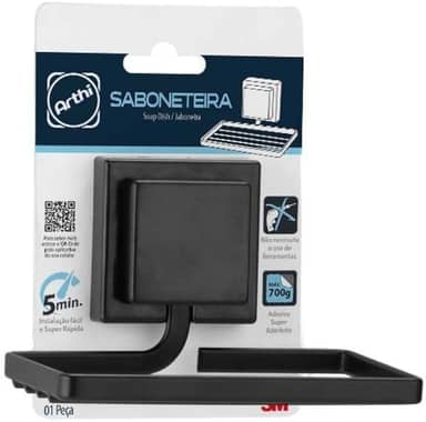 Saboneteira Piatina 3M | Design Moderno e Prático | Suporte para até 700g | Instalação Simples | Organização no Banheiro | Resistente e Durável | Versátil | Sabonete sempre à mão