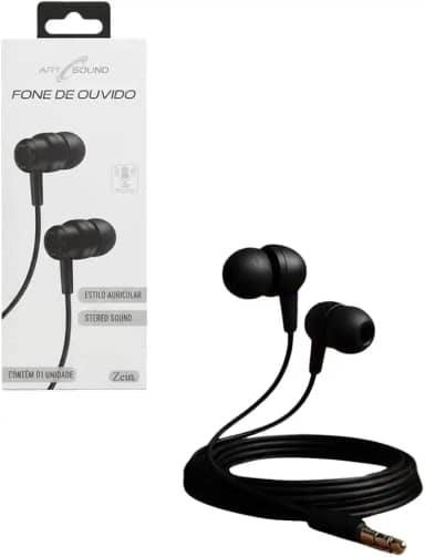 Fone de Ouvido com Fio e Microfone Intra Auricular Confortável Alta Durabilidade Design Moderno e Portátil Entrada P2
