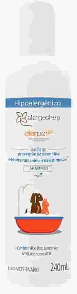 Shampoo Alerpet para Cães e Gatos, Limpeza e Condicionamento de Peles Sensíveis, Hidratação e Proteção da Pele