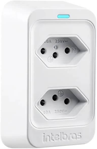 DPS Filtro de Linha Com 2 Tomadas Dispositivo Protetor Elétrico Eps302 Branco Bilvolt 110/220 3 Pinos 10 A I Dispositivo de Proteção contra Raio Surto Elétrico Curto Circuito I Benjamim Adaptador