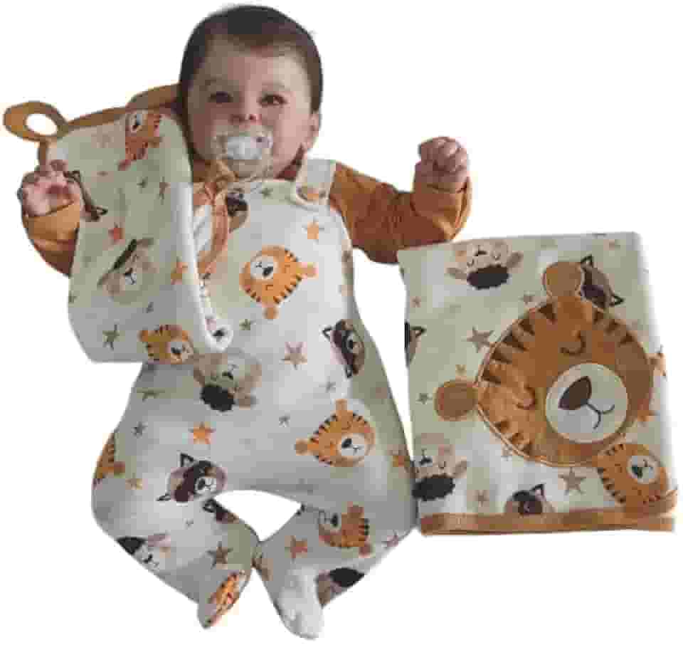 Saída de Maternidade Bebê Menino Kids Tigre Luigi Bege