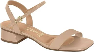 Sandália Feminina Salto Bloco Pelica Vermelho Vizzano 6454.111