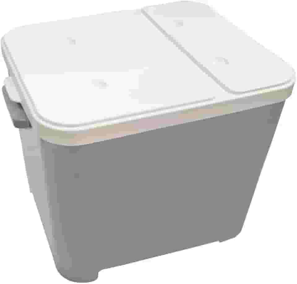 Recipiente Para RaçãO Animal De 15 Kg, Recipiente PláStico Com Tampa HerméTica, à Prova De Umidade E Insetos(Cinza)