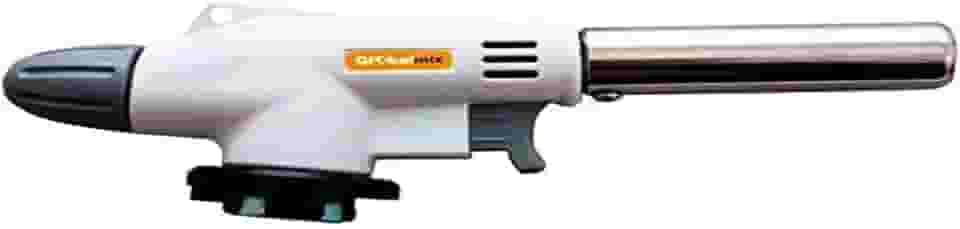 Globalmix Maçarico Portátil Gt6020 Branco Com Controle Manual Da Chama E Acendimento Automático