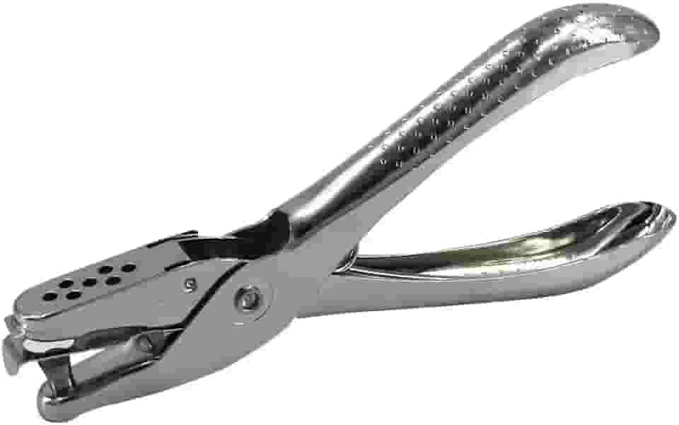 Perfurador Um Furo Metal Leonora, Prata