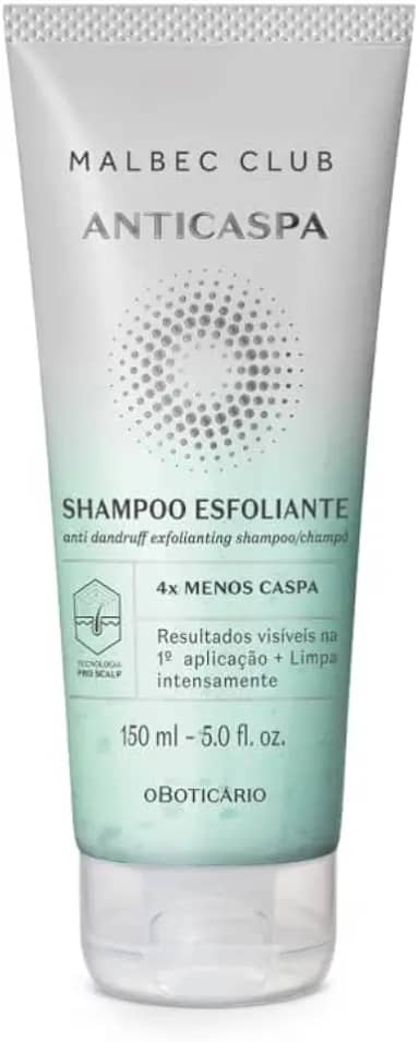 O BOTICARIO MALBEC CLUB SHAMPOO ESFOLIANTE ANTICASPA 150ml