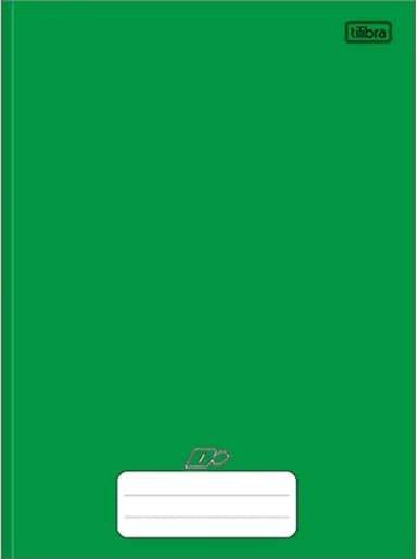 Tilibra - Tilibra D+ - Caderno Brochura Capa Dura, 200x275mm, 96 Folhas, Verde