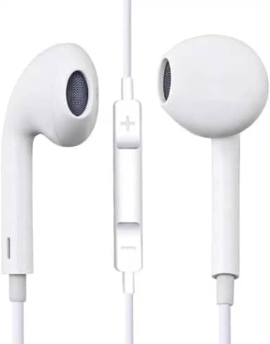 Fones de Ouvido com Fio Premium, Compátivel com Lightning, iOS - iPhone 5, 6, 7, 7, 8, X, 11, 12, 13 e 14, com Microfone e Controle de Volume, Graves Aprimorados, Modelo 1° Geração