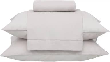 Buddemeyer Jogo de Cama Queen Percal 180 Fios Basic Percalle 100% Algodão Fio Penteado Bege 4 peças