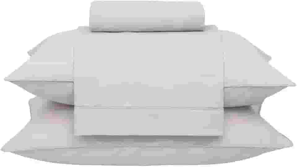 Buddemeyer Jogo de Cama Queen Percal 180 Fios Basic Percalle 100% Algodão Fio Penteado Bege 4 peças