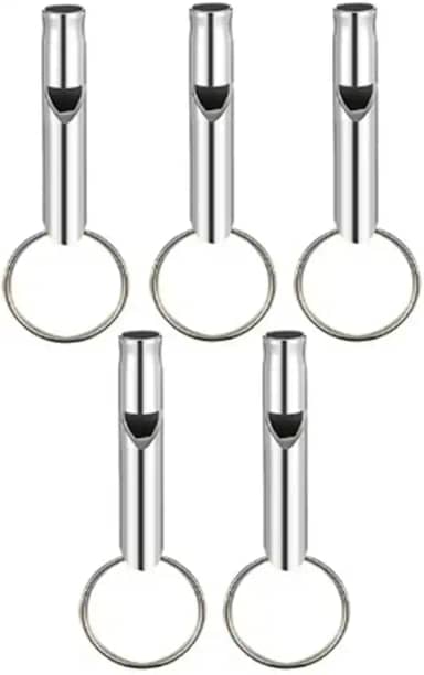 Kit Apitos de sobrevivência de alumínio, prata 4,5 * 0,9 * 0,9cm