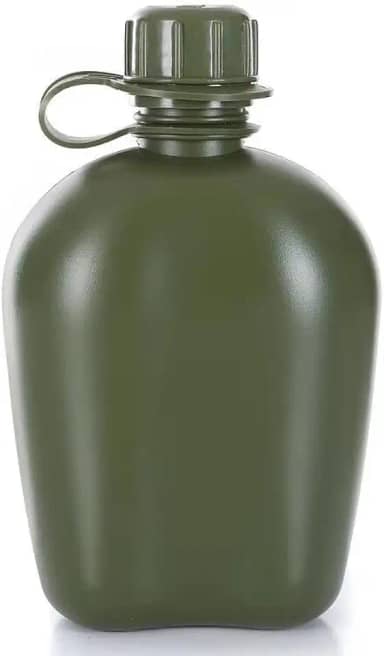 EatingBiting Garrafa de água tática militar de 1L para acampamento, caminhadas, cantina do exército, garrafa de água tática para trilhas militares, acampamento, sala de sobrevivência